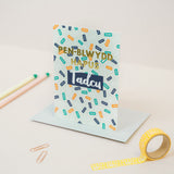 Welsh birthday card 'Pen-blwydd hapus Tadcu' for grandad