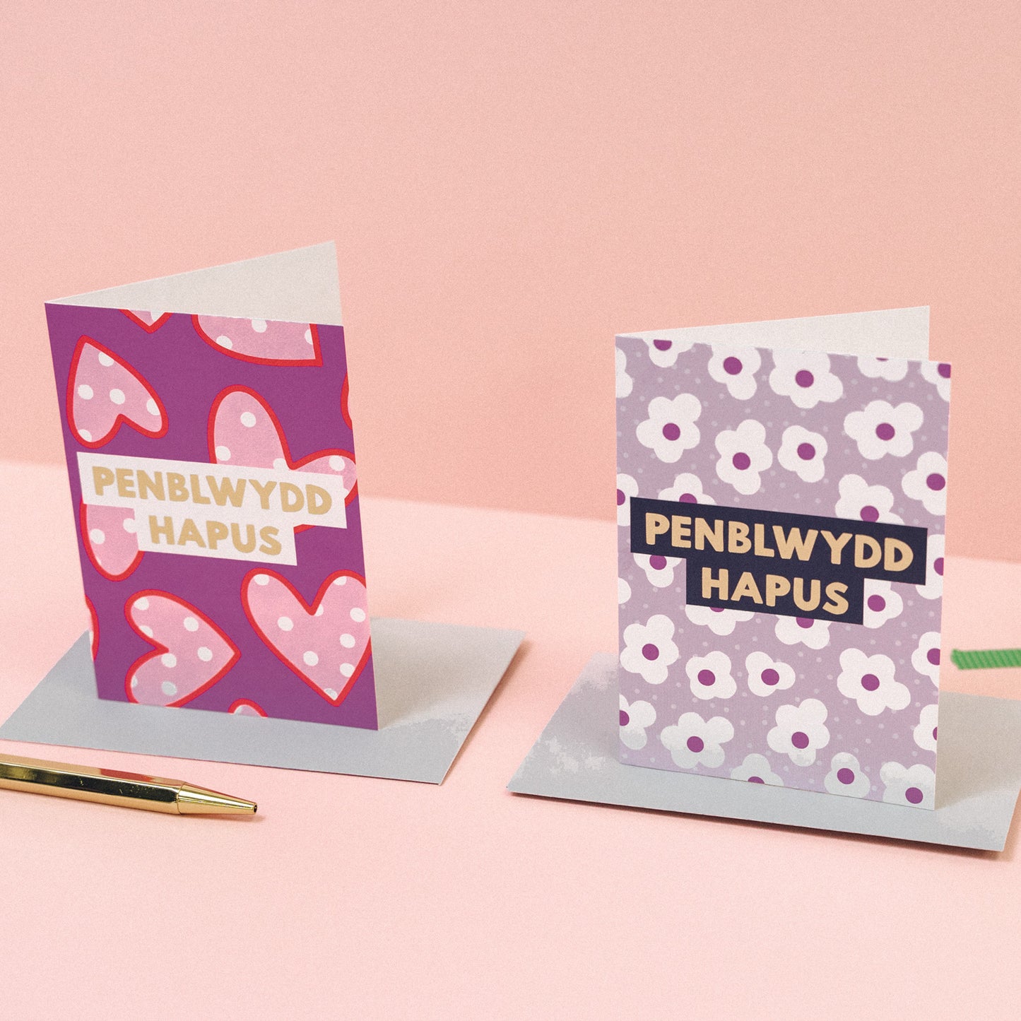 Set of Welsh birthday cards - Dyddiau Llawen Collection 2