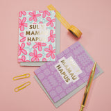 Welsh Mother's day card 'Sul y Mamau Hapus' flowers