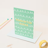 Welsh birthday card 'Penblwydd hapus' green