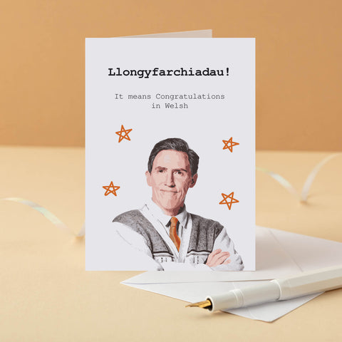 Welsh Congratulations card 'Llongyfarchiadau!' - Gavin and Stacey