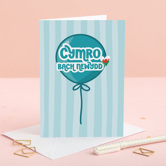 Welsh New Baby Boy Card 'Cymro Bach Newydd'