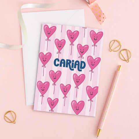 Welsh Love Card 'Cariad'