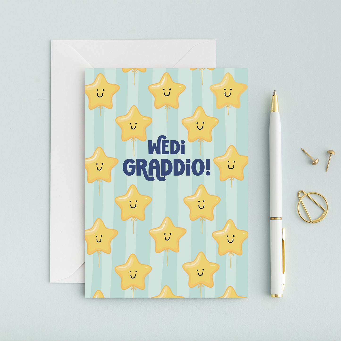 Welsh Graduation Card 'Wedi Graddio'