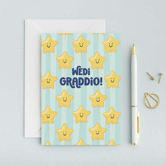 Welsh Graduation Card 'Wedi Graddio'