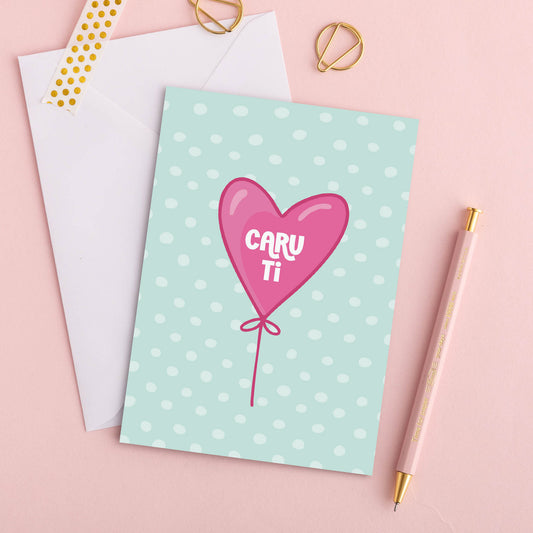 Welsh Love Card 'Caru ti'