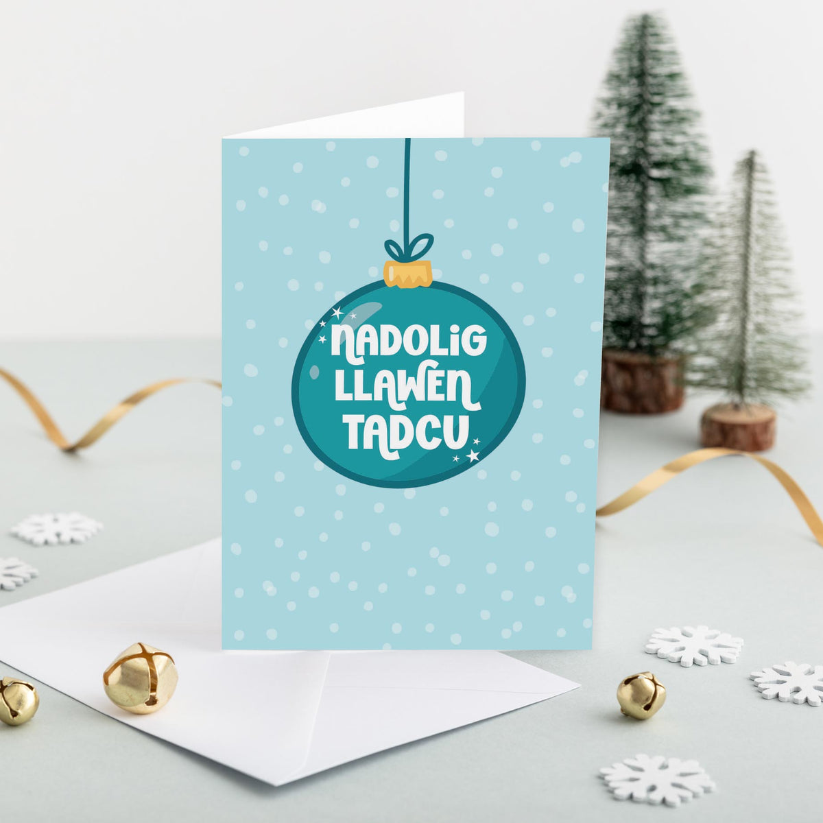 Welsh Christmas card for Grandad 'Nadolig Llawen Tadcu' - Gwena