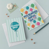 Welsh Birthday Card Set of 4, 8 or 12 | Gwena - Balloons