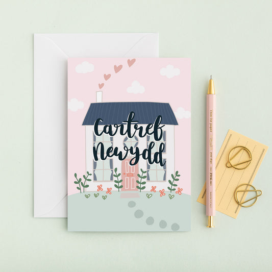 Welsh New home card 'Cartref newydd' NEW