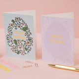 Welsh Easter card 'Pasg Hapus' - gold foil