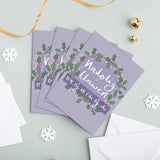 Welsh Christmas Card Set of 4, 8 or 12 'Nadolig Llawen o'n tŷ ni i'ch tŷ chi' - Hapus Fy Myd