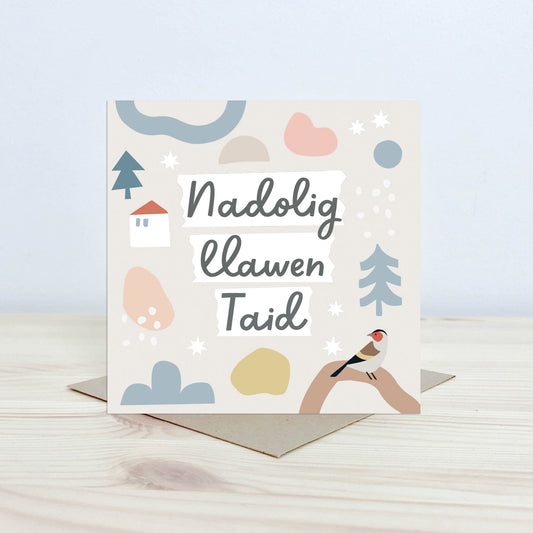 Cerdyn 'Nadolig Llawen Taid' Nansi Nudd