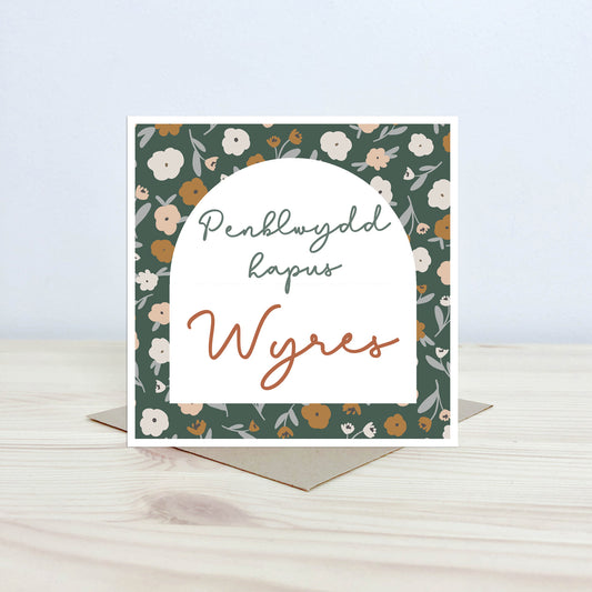 Cerdyn 'Penblwydd hapus Wyres' - Nansi Nudd