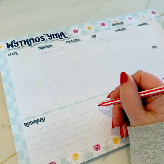 Welsh weekly planner 'Wythnos Yma' A4