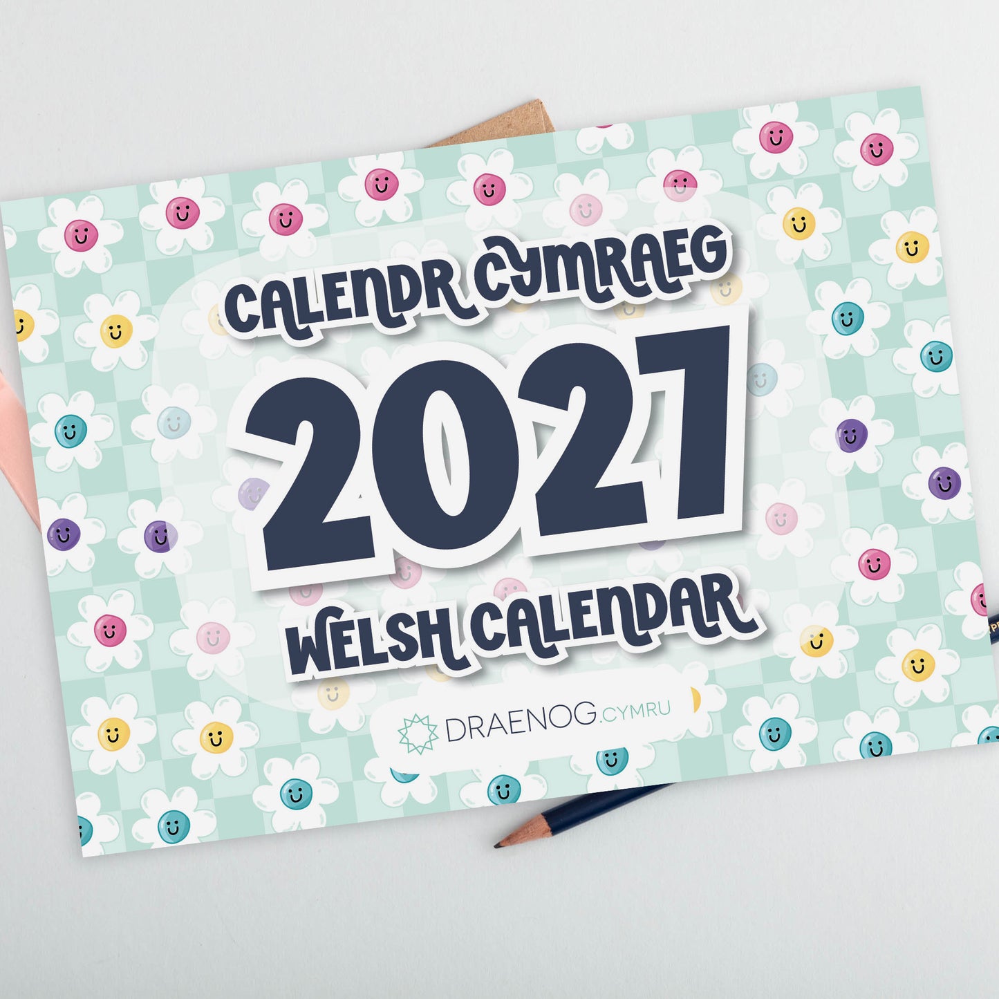 NEW! Limited Edition Welsh Desk Calendar - 2027, A5 size
