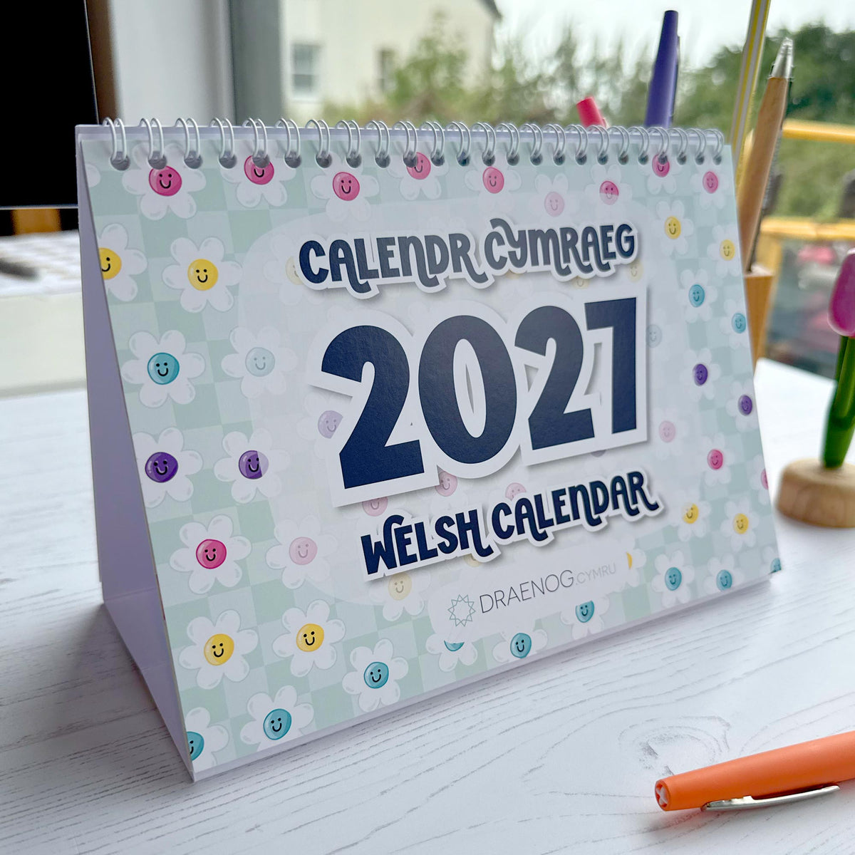 BUNDLE: 2027 Welsh Desk Calendar + Family Calendar + Slim Calendar