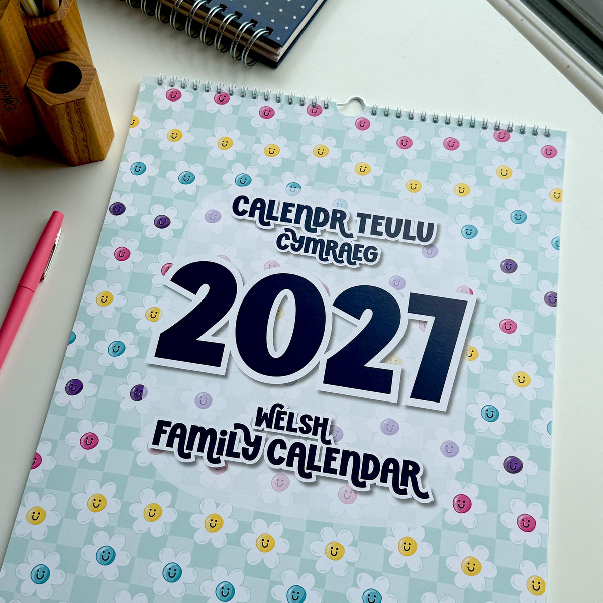 NEW! Limited Edition Welsh Family Planner Calendar - 2027 - A3