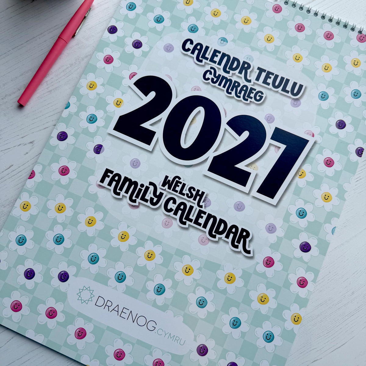 BUNDLE: 2027 Welsh Desk Calendar + Family Calendar + Slim Calendar