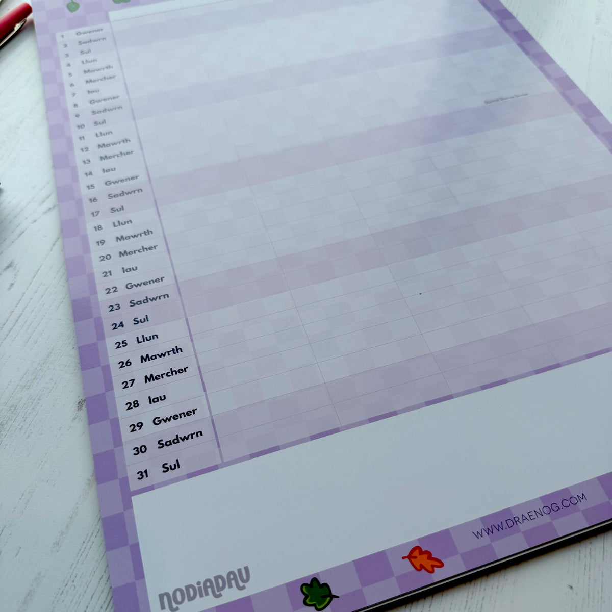 BUNDLE: 2027 Welsh Desk Calendar + Family Calendar + Slim Calendar