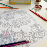 Welsh downloadable colouring page - Mamgu Arbennig