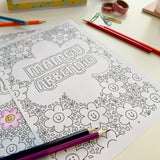 Welsh downloadable colouring page - Mamgu Arbennig