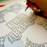 Welsh downloadable colouring page - Nain Arbennig