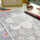 Welsh downloadable colouring page - Nain Arbennig