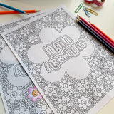 Welsh downloadable colouring page - Nain Arbennig