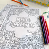 Welsh downloadable colouring page - Nain Arbennig