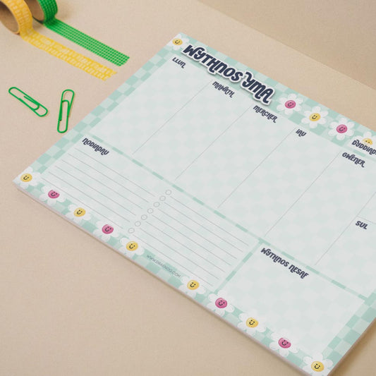 Welsh weekly planner 'Wythnos Yma' A4