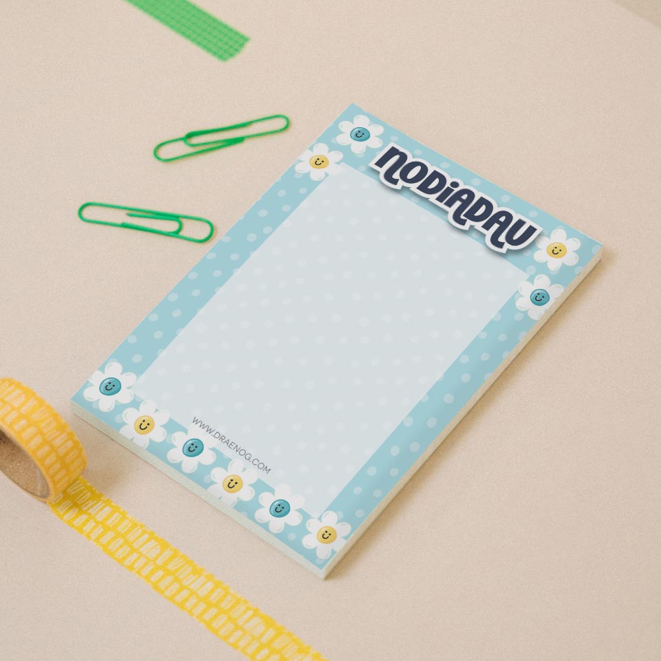 Welsh note pad 'Nodiadau' A6