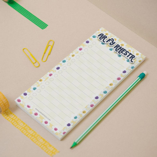 Welsh list pad planner 'Ar Fy Rhestr' DL