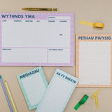 Welsh list pad 'Pethau Pwysig' A5