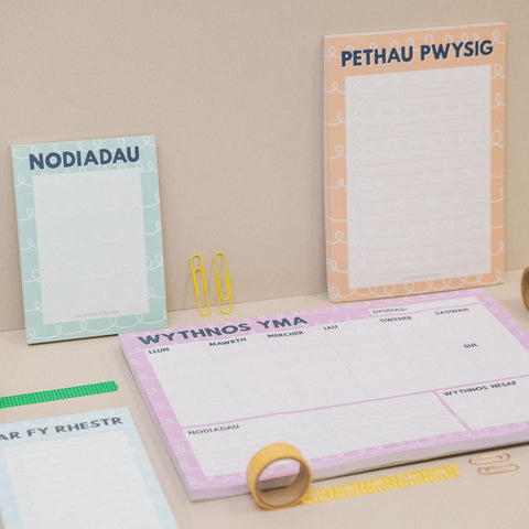 Welsh note pads - set of 4 – Draenog