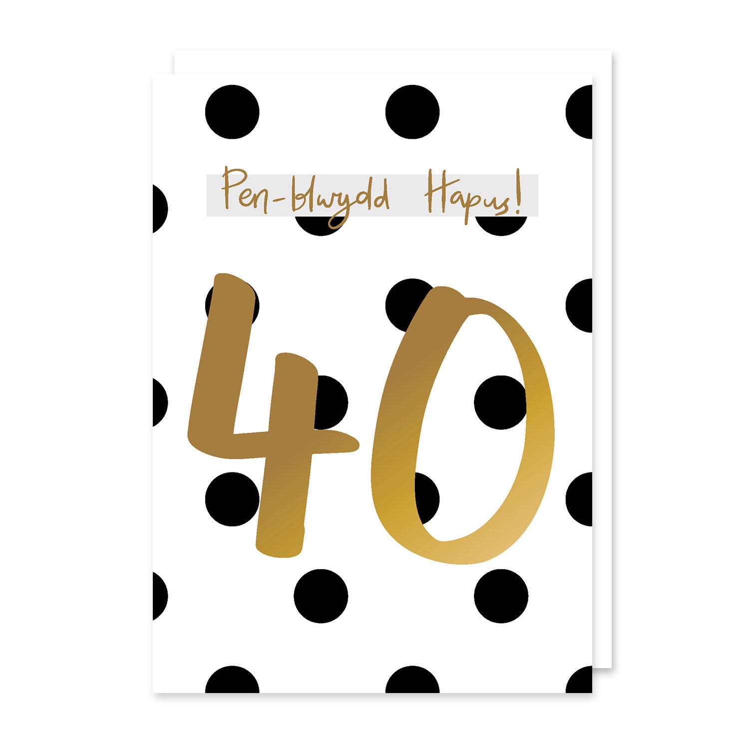 Cerdyn Cymraeg pen-blwydd hapus 40 / Welsh 40 birthday card