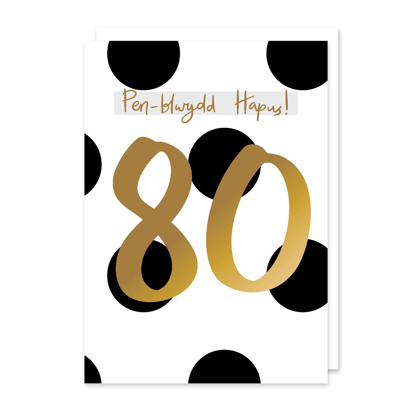 Cerdyn Cymraeg pen-blwydd hapus 80 / Welsh 80 birthday card