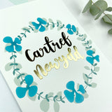 Cerdyn Cartref newydd - casgliad Blodwen / Welsh New home card by Draenog