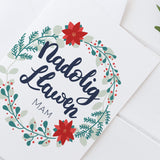 Christmas card 'Nadolig Llawen Mam'