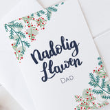 Christmas card 'Nadolig Llawen Dad'
