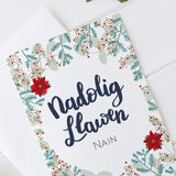 Christmas card 'Nadolig Llawen Nain' Gran