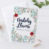 Christmas card 'Nadolig Llawen Mamgu a Tadcu' Gran and Grandad