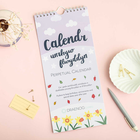 Welsh Calendar - Perpetual / Any Year / Birthday Planner