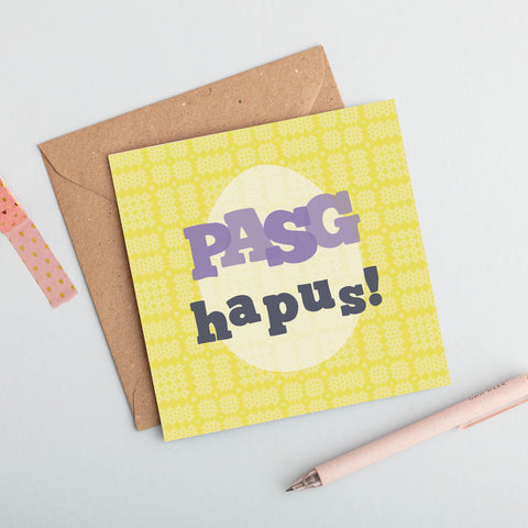 Welsh Easter card 'Pasg hapus!'
