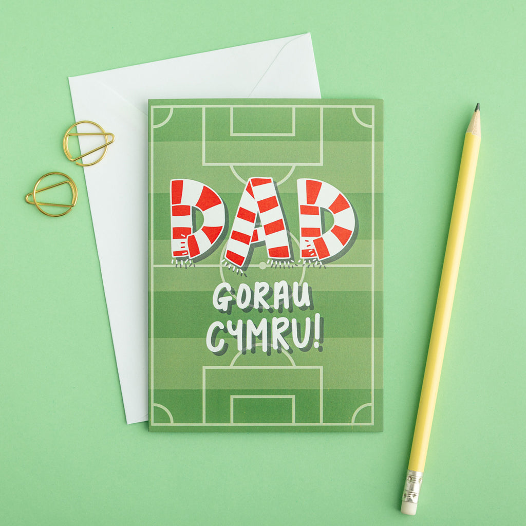 Best Dad card 'Dad Gorau Cymru' Pêl-droed / Football
