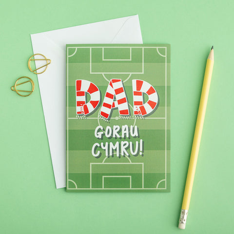 Best Dad card 'Dad Gorau Cymru' Pêl-droed / Football