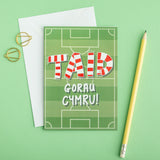 Best Grandad card 'Taid Gorau Cymru' Pêl-droed / Football