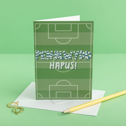 Birthday card 'Pen-blwydd hapus' - Football