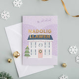 Nadolig Llawen Welsh Christmas Card Set of 4 or 6 - Hapus Fy Myd