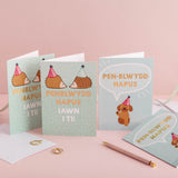 Set of Welsh birthday cards - Hapus Fy Myd Collection 3