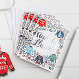 Nadolig Llawen Welsh Christmas Card set - Jumpers